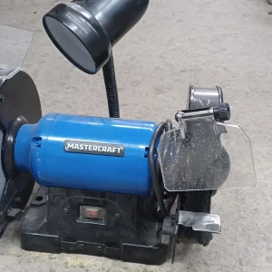 Mastercraft 8-inch Bench Grinder with Flexible Worklight - Like New